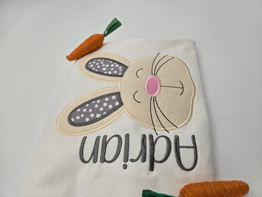 Personalized Embroidered Boys Bunny shirt