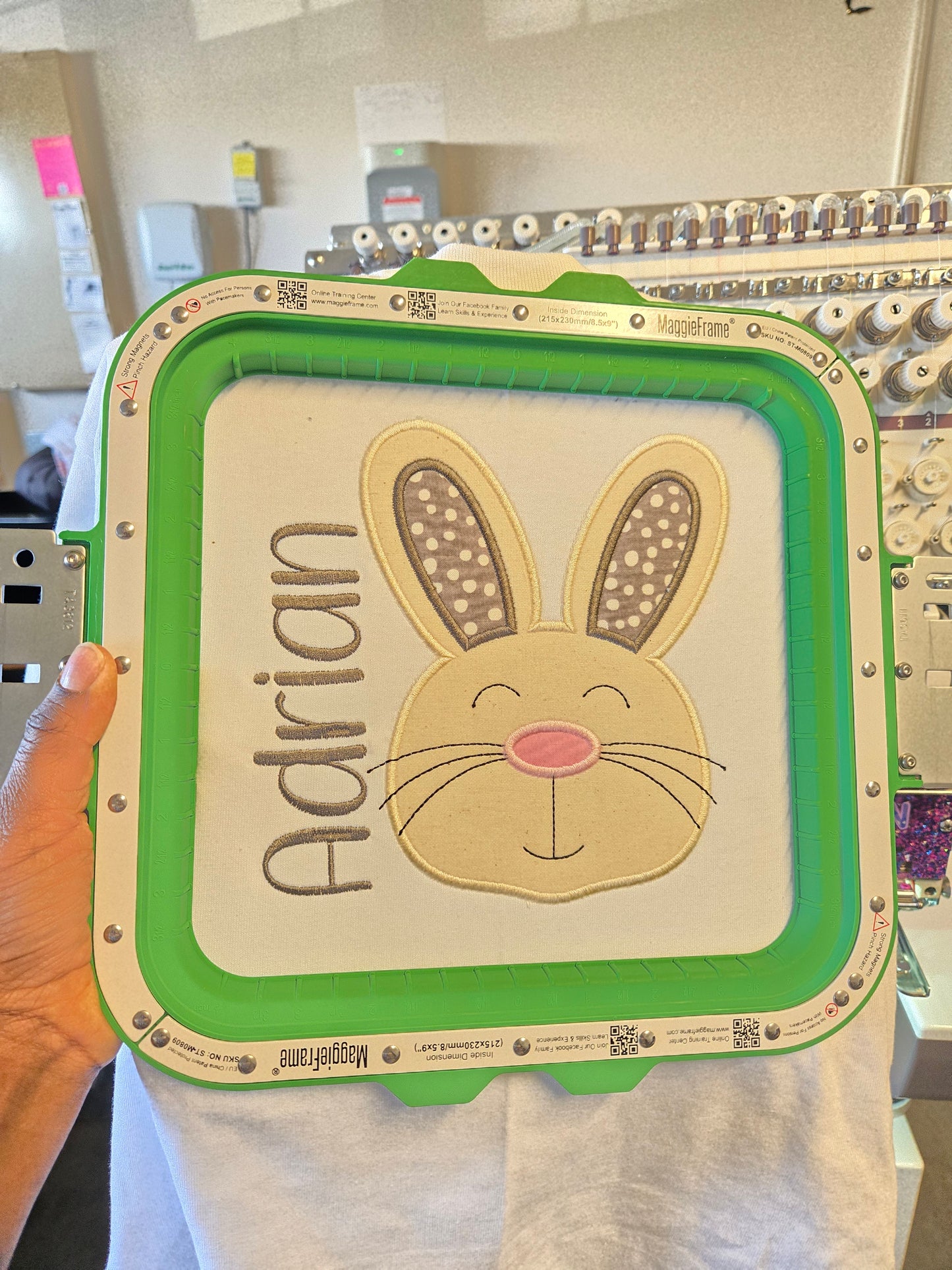 Personalized Embroidered Boys Bunny shirt