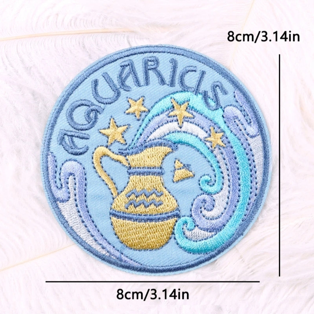 Water Color Zodiac- Hat Patch