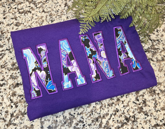 Custom Floral Applique Embroidery