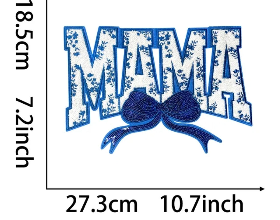 (Sequin) MAMA - Chenille patch