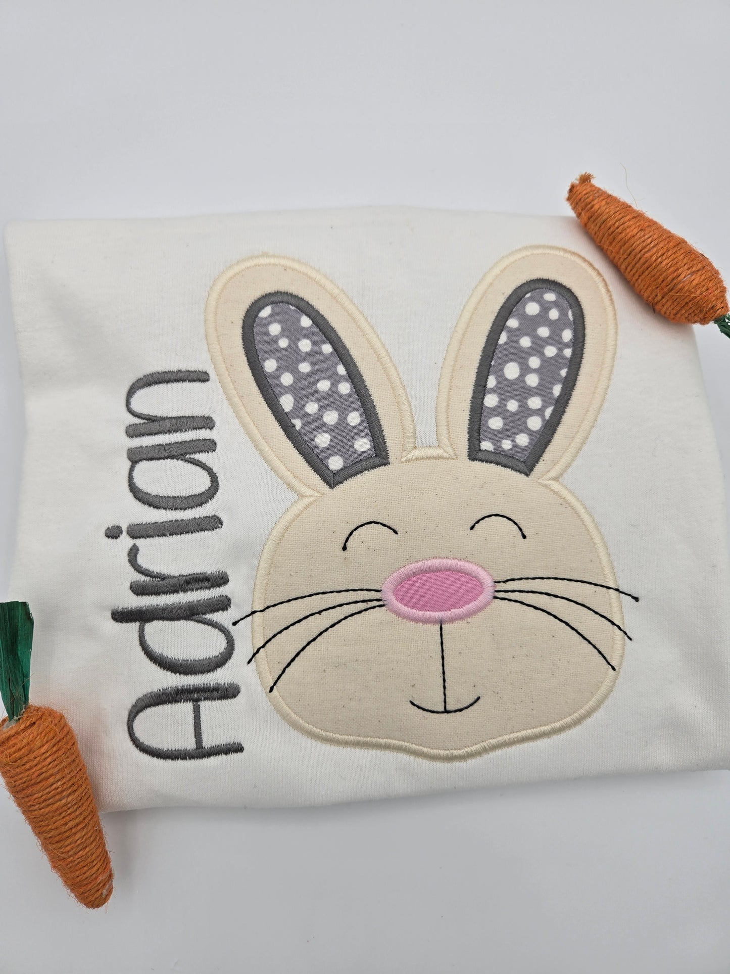 Personalized Embroidered Boys Bunny shirt
