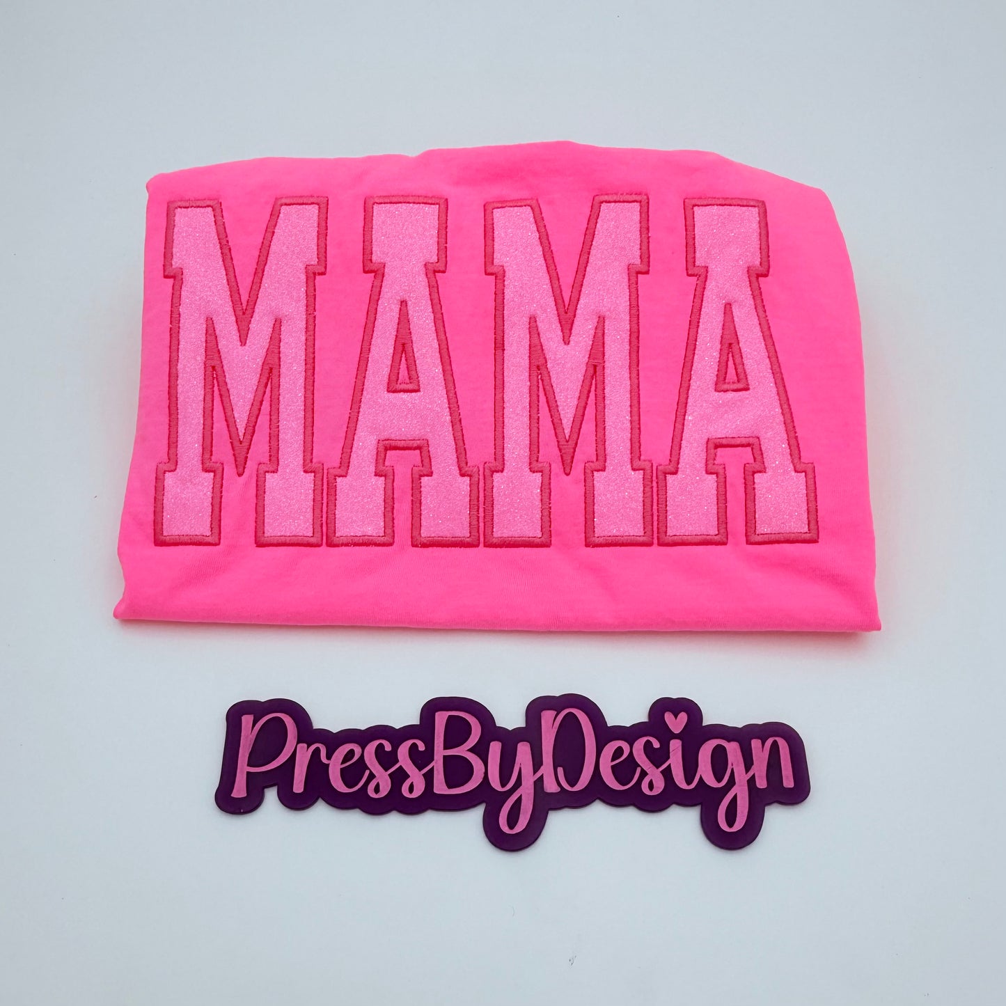 Glitter MAMA Embroidery T Shirt