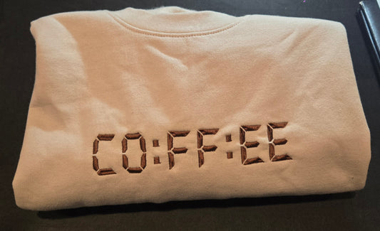 Coffee Clock Embroidery