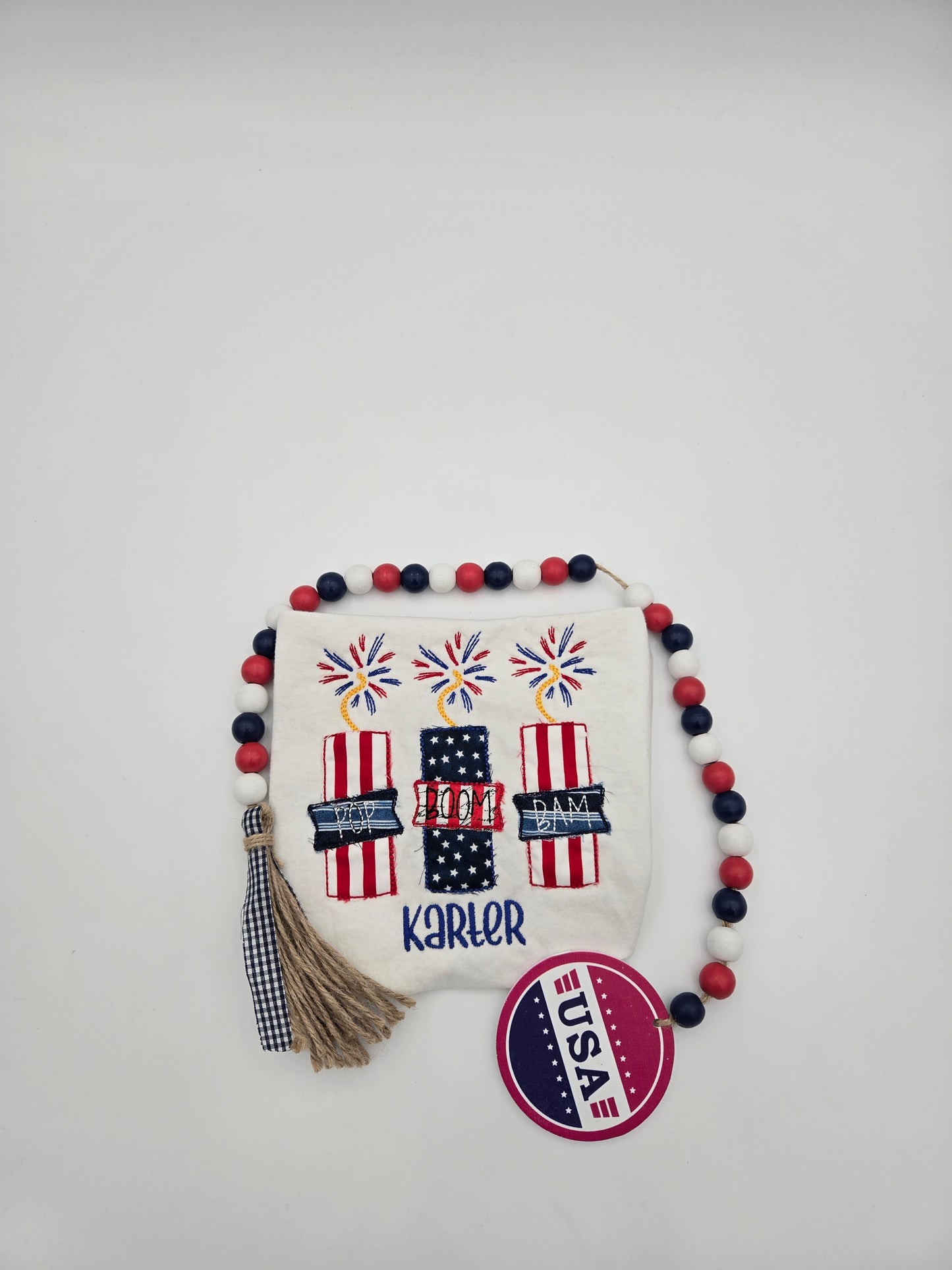 Personalized Embroidered Firecracker Kids shirt
