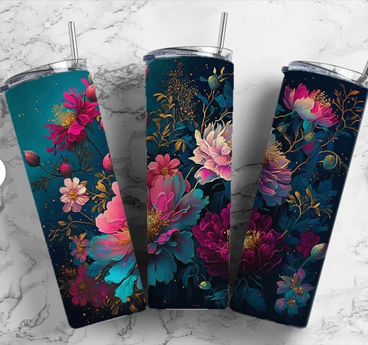 Floral Watercolors- 20oz Tumbler Wrap