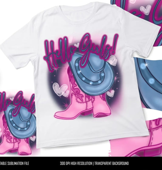 Hello Girls - Sublimation Transfer