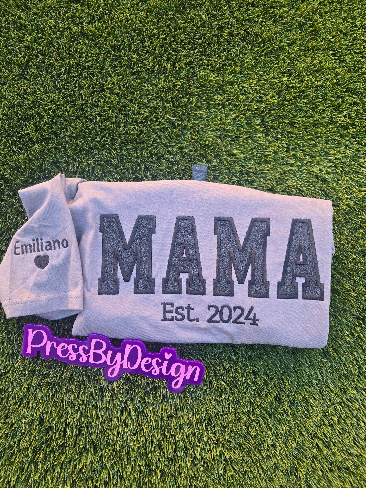 MAMA T shirt Embroidery SLEEVE Design
