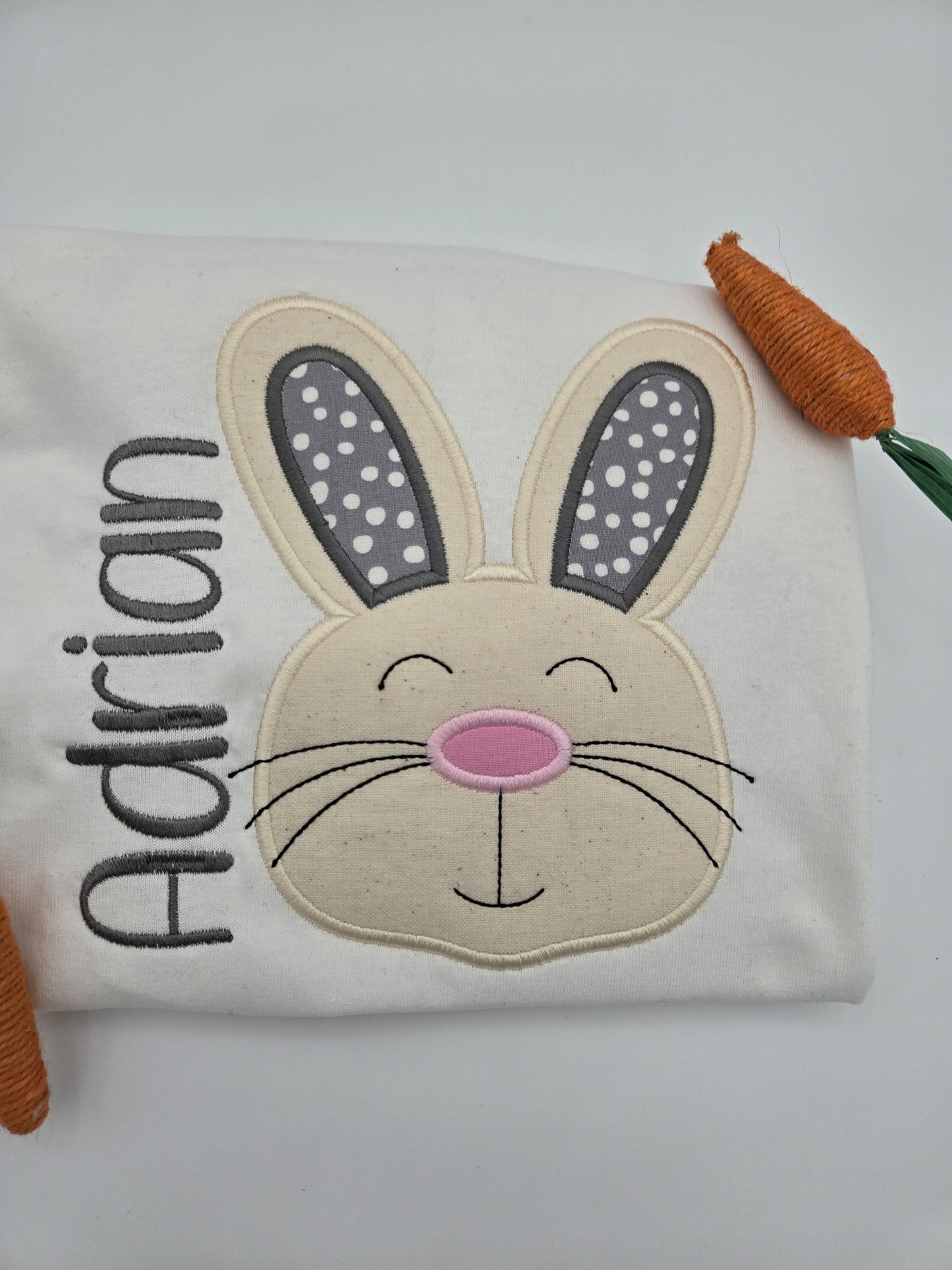 Personalized Embroidered Boys Bunny shirt