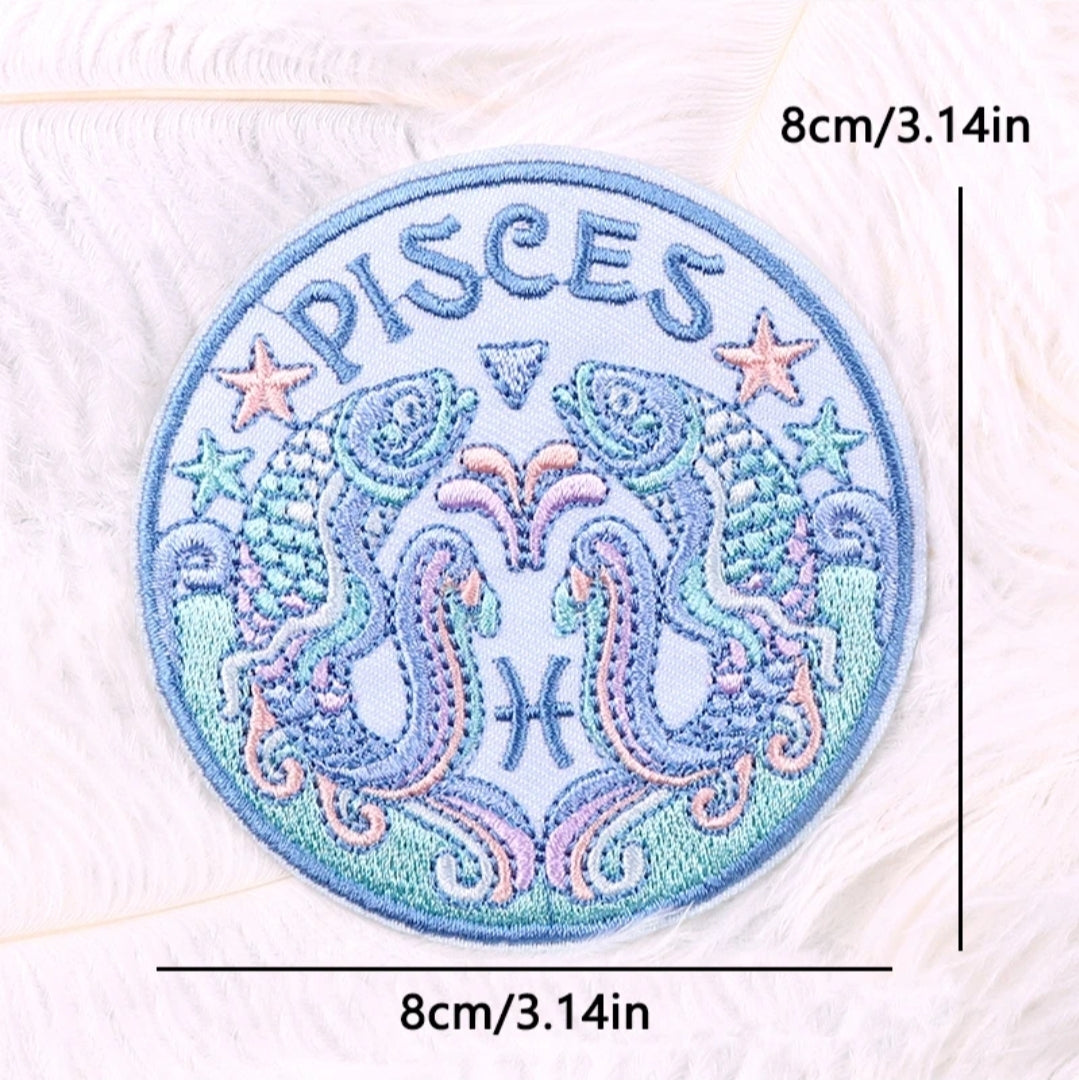 Water Color Zodiac- Hat Patch
