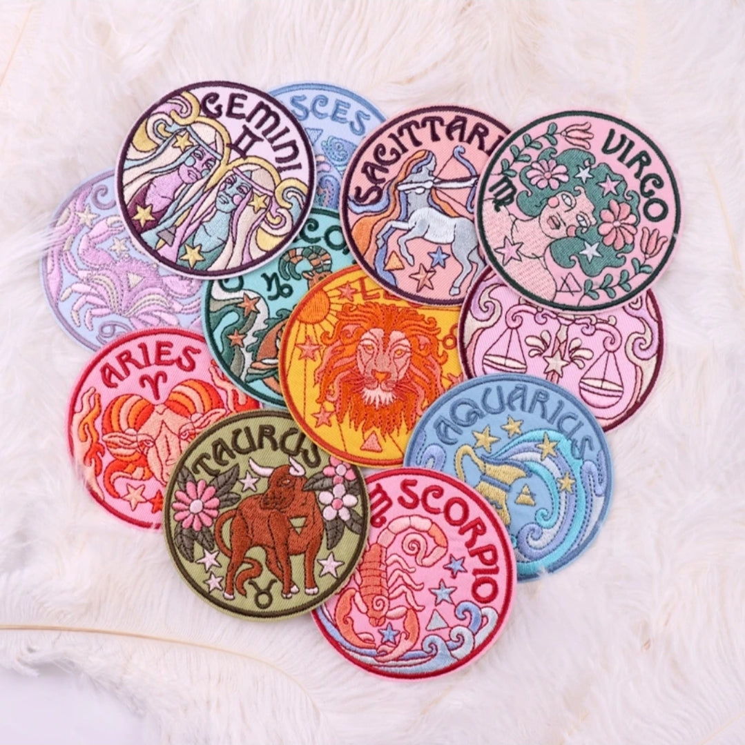 Water Color Zodiac- Hat Patch