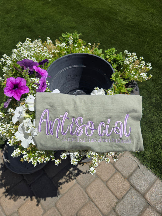 Antisocial Embroidery T Shirt