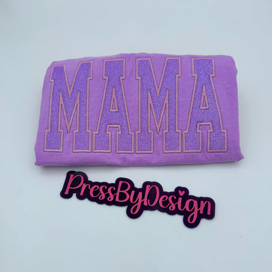 Glitter MAMA Embroidery T Shirt