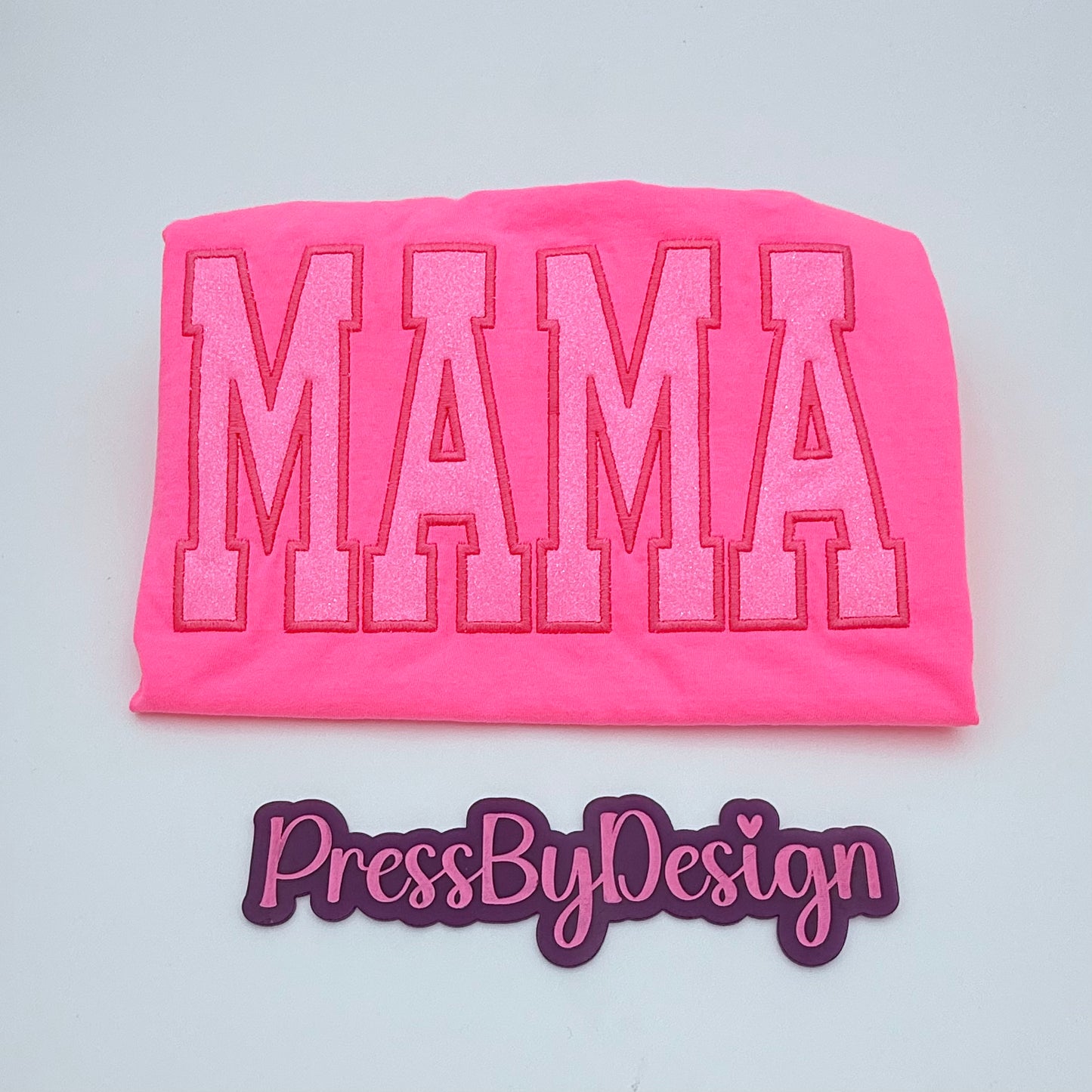 Glitter MAMA Embroidery T Shirt