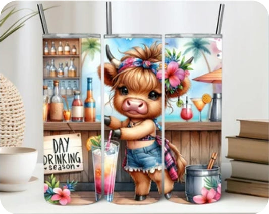 Summer Babe Cow - 20oz Tumbler Wrap