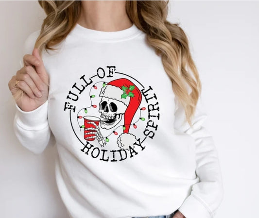 Holiday Cheer Skeleton Crewneck